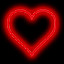Neon Heart red