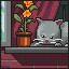 Icon for Cat and flower
