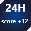 Icon for Score +12 (24H)