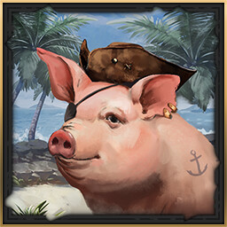 Piggie Pirate achievement icon for Corsair Cove
