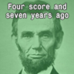 Icon for Four score and seven years ago