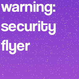 warning: security flyer