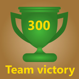 300. Team victory