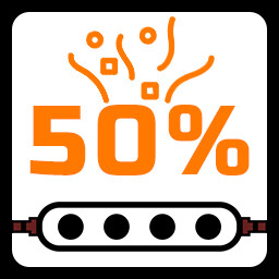 Half the Quota achievement icon for ZAVOD: Conveyor Logic
