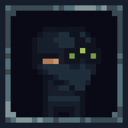 Black cat with 3 green eyes