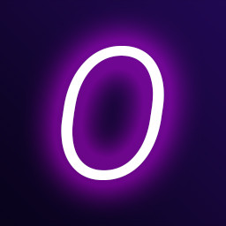 Purple Neon O