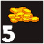 Icon for Collect 5 pile of coins