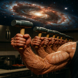 The Eternal Thwacker of Existence. You have pounded beyond infinity. The cosmic grill salutes you. The final boss has been seared. The game is forever changed. Do we reset the counter and start a new universe… or call it a day and grab a salad? 