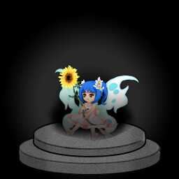 Blue Sunflower Fairy