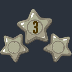 3 stars in three levels