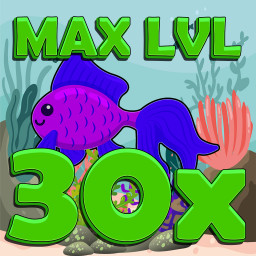 Reach the maximum level for 30 fish and keep them alive