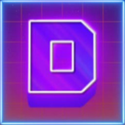 Synthwave Letter D