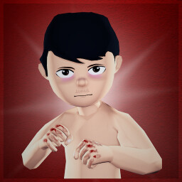 Blood covered knuckles