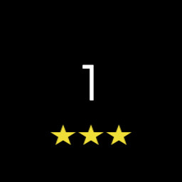 Level 1 completed with 3 stars