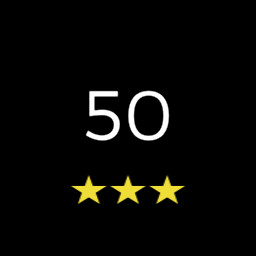 Level 50 completed with 3 stars