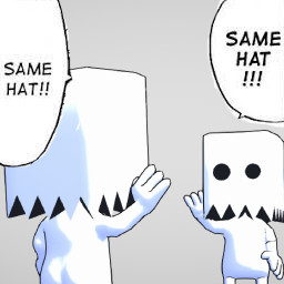 Same hat! Same hat!