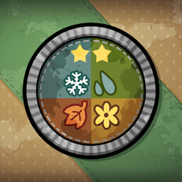 Seasonality: Intermediate achievement icon for Cozy Grove: Camp Spirit