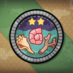 Beach Comber: Intermediate achievement icon for Cozy Grove: Camp Spirit