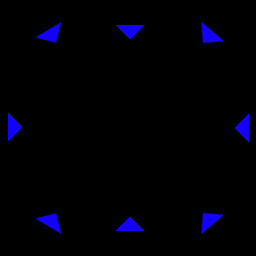 Blue Triangle Swarm