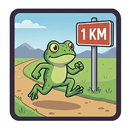 Kilometer Frog achievement icon for Leap of Legends