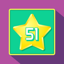 Get 51 stars (square grid)