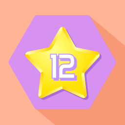 Get 12 stars (hexagon grid)