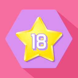 Get 18 stars (hexagon grid)