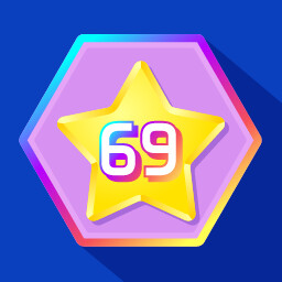 Get 69 stars (hexagon grid)