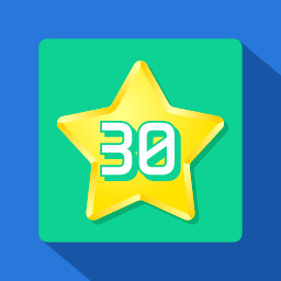 Get 30 stars (square grid)