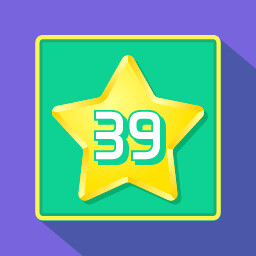 Get 39 stars (square grid)