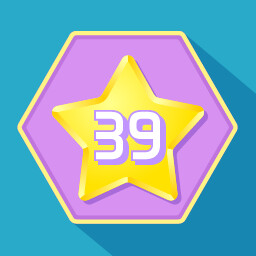 Get 39 stars (hexagon grid)