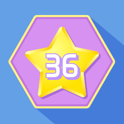 Get 36 stars (hexagon grid)