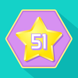 Get 51 stars (hexagon grid)