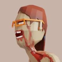 Zombie killer woman with glasses