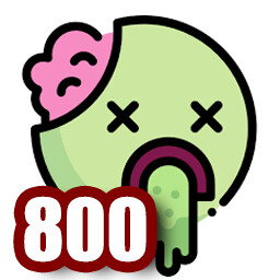 Killed 800 zombies