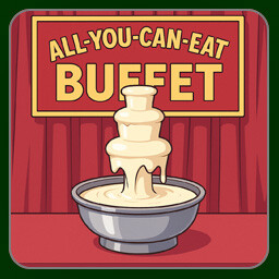 All-you-can-eat Buffet achievement icon for Having a HARD Time