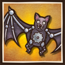 Mix between cop-robot and man-bat.
