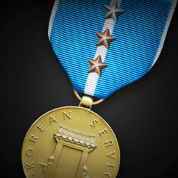 Korean Service Medal (Silver Service Star and Two Bronze Service Stars) achievement icon for Korea. IL-2 Series