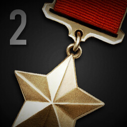 Hero of the Soviet Union, second award achievement icon for Korea. IL-2 Series