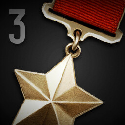 Hero of the Soviet Union, third award achievement icon for Korea. IL-2 Series