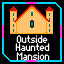 Outside Haunted House is unlocked