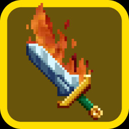 custom cursor: flame sword