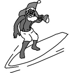 Icon for Santa surfer