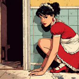 Spanish maid achievement icon for Living with temptation: American sunset