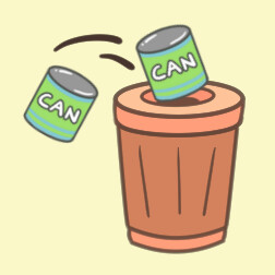 Icon for Cans in Trash Cans