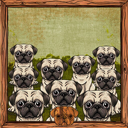 Icon for You got 9 Pugs!