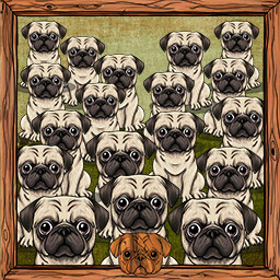 Icon for You got 18 Pugs!