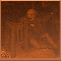 Icon for Sit between a pair of stools in the ashes