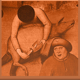 Icon for The pig is stabbed through the belly