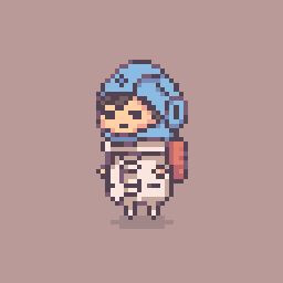 Blue achievement icon for BOKURA: planet